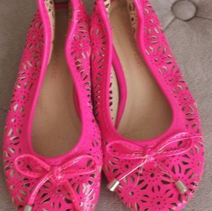 Hot Pink Slide-On Dress Shoes